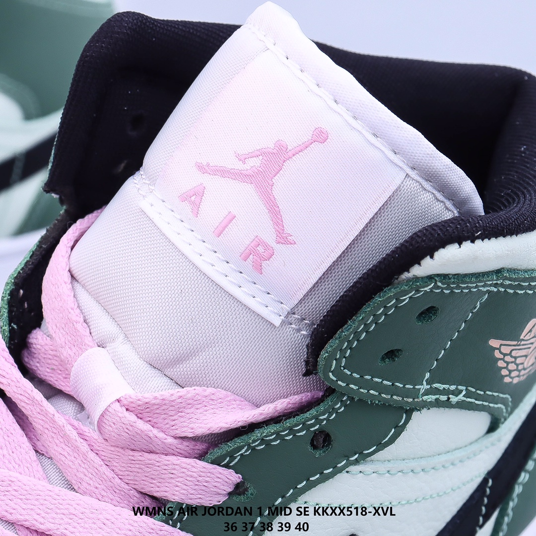 wmns air jordan 1 mid se arctic pink aj1 casual shoes Size:EU36-EU40
