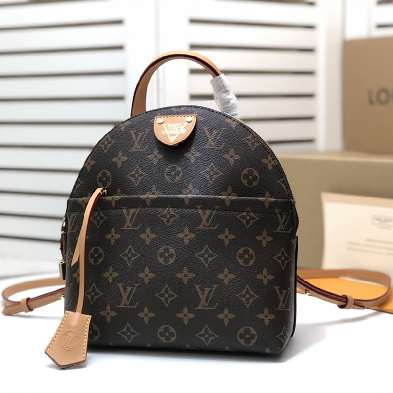 Women's  Fashion Backpack   Yellow Leather Lock Vintage Shell  Shoulder Bag   Size 25*23*12.5 cm