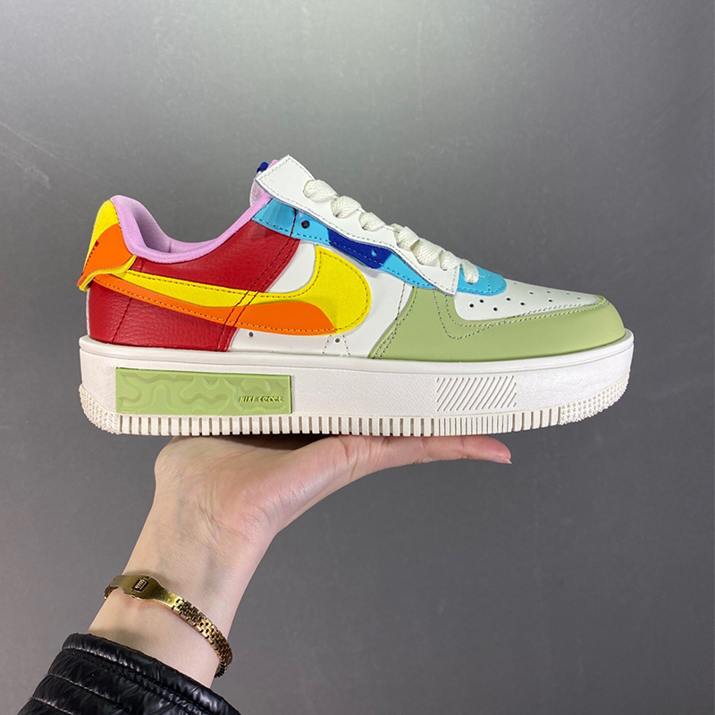 Air Force 1 wmns fontanka multicolor Sport casual shoes Size white black：EU36-EU40