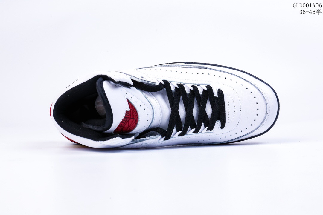 air jordan 2 low whitesail-red-grey aj2 casual shoes Size:EU36-EU46