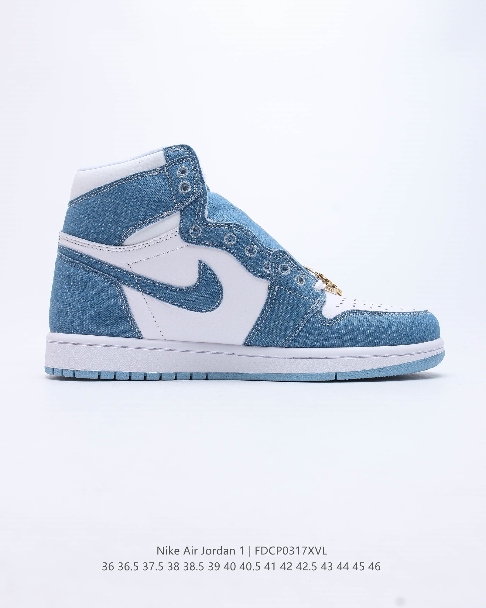 air jordan 1 high og wmns “denim” casual shoes Size:EU36-EU46