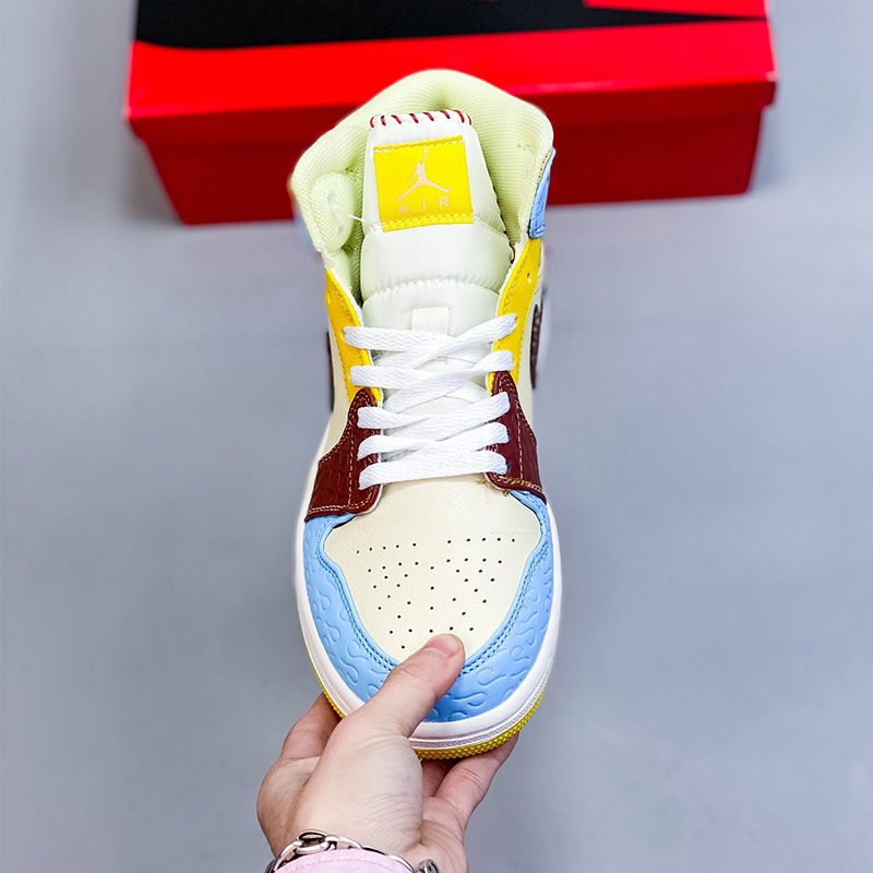 maison chateau x ai jordan 1 mid aj1 casual shoes Size：EU36-EU46