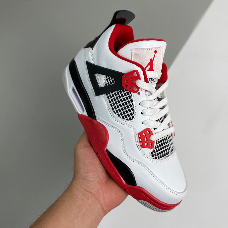 air jordan 4 retro “fire red” Sport casual shoes Size：EU36-EU47