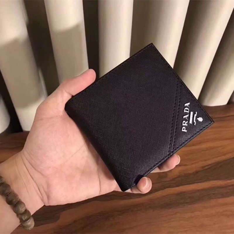 Men's Wallet Short Foldable Money Clip Size 11*9.5 cm