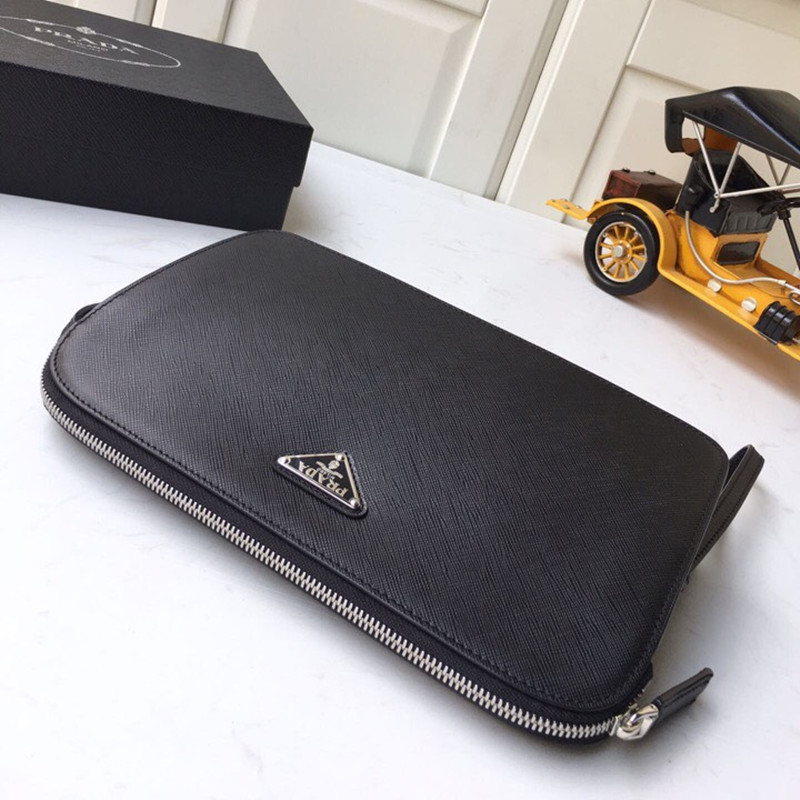 Men's Wallet Triangle Logo Handbag Size 26.5*17*5 cm