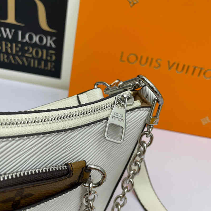 Marelle Handbag White Marelle Detachable Canvas Zipper Bag