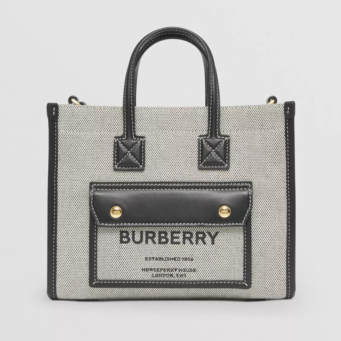 Tote Freya Canvas and Cowhide Size 23*8*19 cm