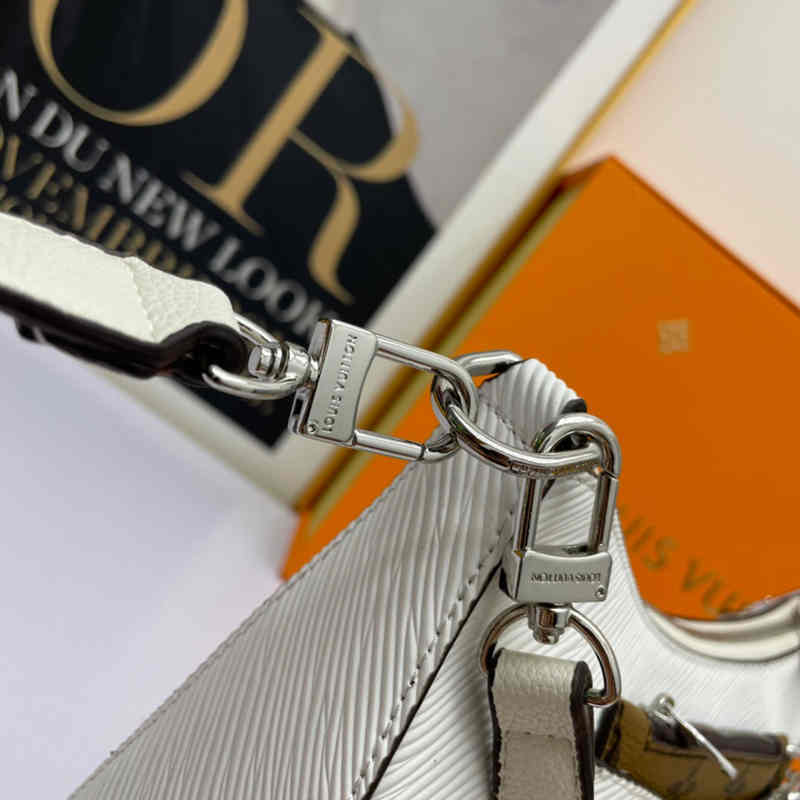 Marelle Handbag White Marelle Detachable Canvas Zipper Bag