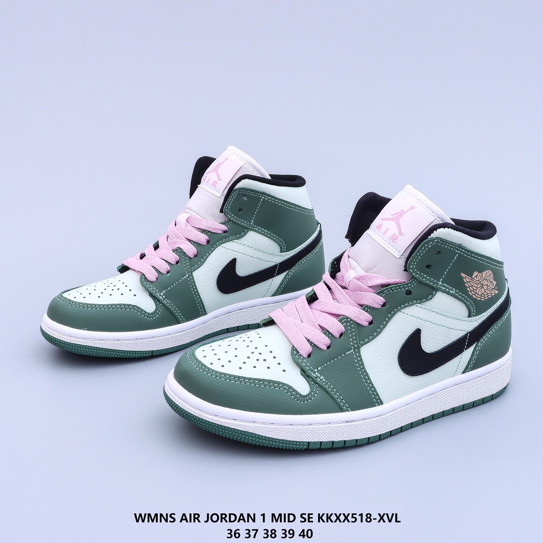 wmns air jordan 1 mid se arctic pink aj1 casual shoes Size：EU36-EU40