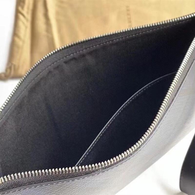 Ondon Checked Zipper Organizer Men's Wallet Handbag Size 30*19.5 cm