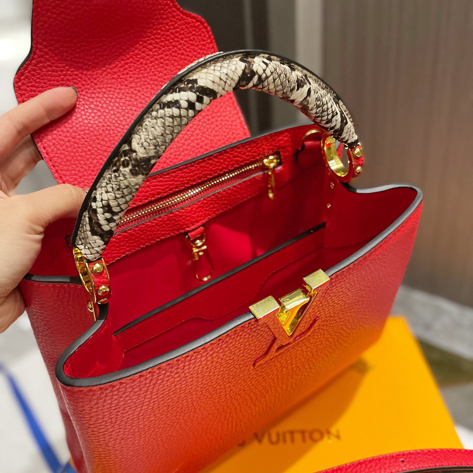 Cappucines Red bags ,27*20cm /20*14cm