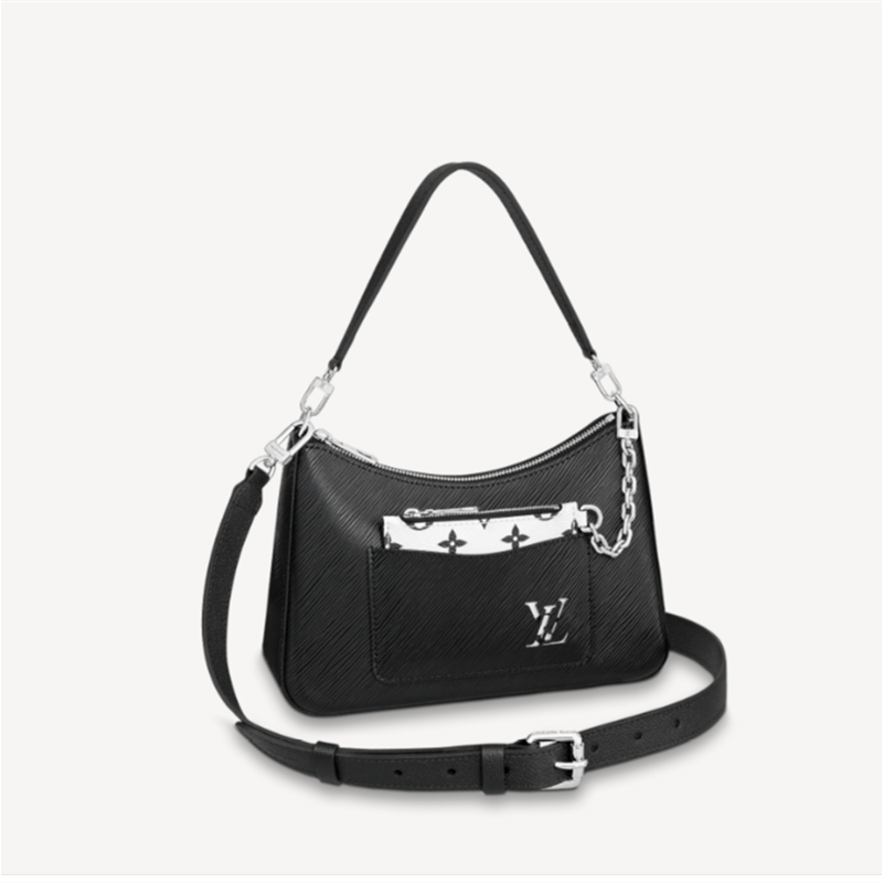 Marelle Handbag Black Marelle Detachable Canvas Zipper Bag