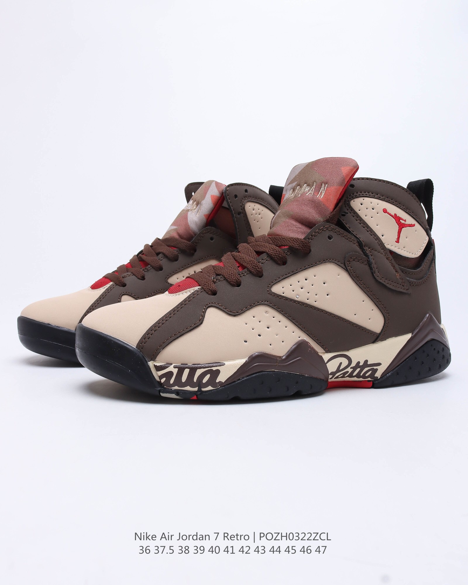 patta jordan 7 retro shimmer casual shoes Size：EU36-EU47