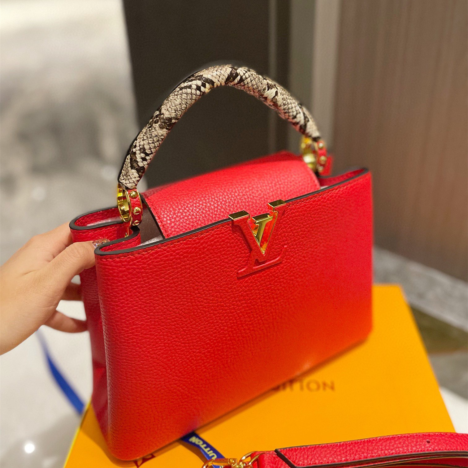 Cappucines Red bags ,27*20cm /20*14cm