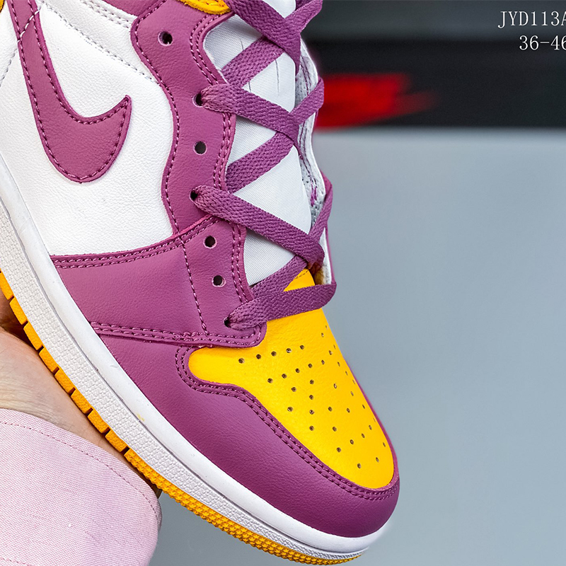 wmns air jordan 1 mid gs light smoke grey aj1 Sport casual shoes Size:EU36-EU46