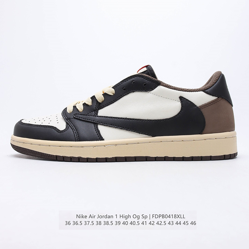 travis scott x air jordan 1 reverse mocha aj1 casual shoes Size：EU36-EU46