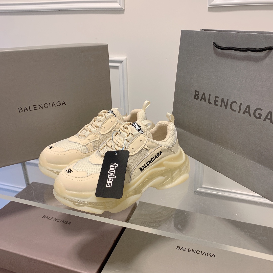 Triple S Clear Sole Women's Shoes Size:EU35-EU42