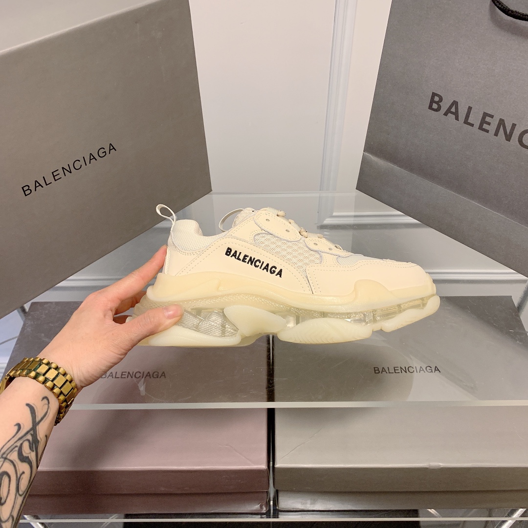 Triple S Clear Sole Women's Shoes Size:EU35-EU42