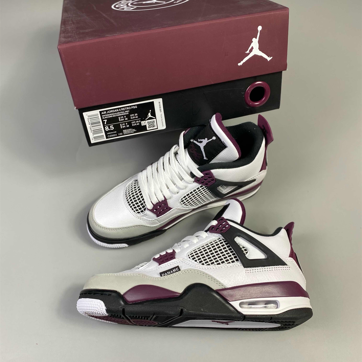 Air Jordan 4 Retro 'PSG'(GS) Paris Saint-Germain Basketball Shoes Size:EU36-EU47