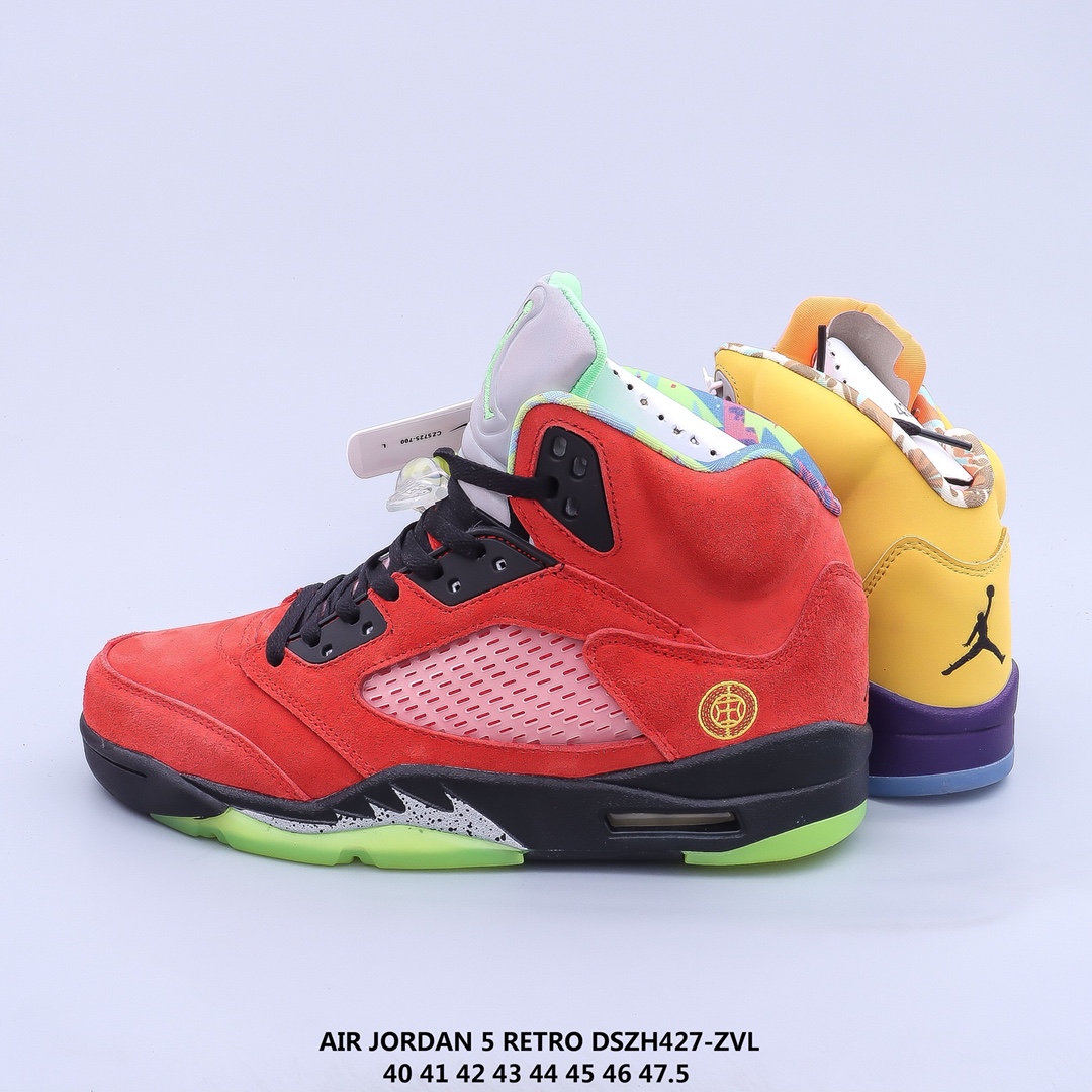 air jordan 5 “what the” Mandarin duck shoes sport casual shoes Size:EU40-EU47