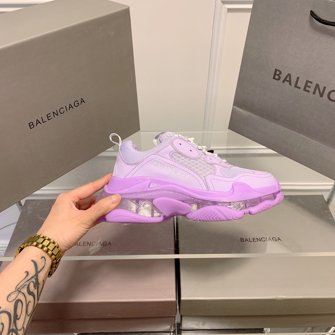 Triple S Clear Sole Women's Shoes Size:EU35-EU42