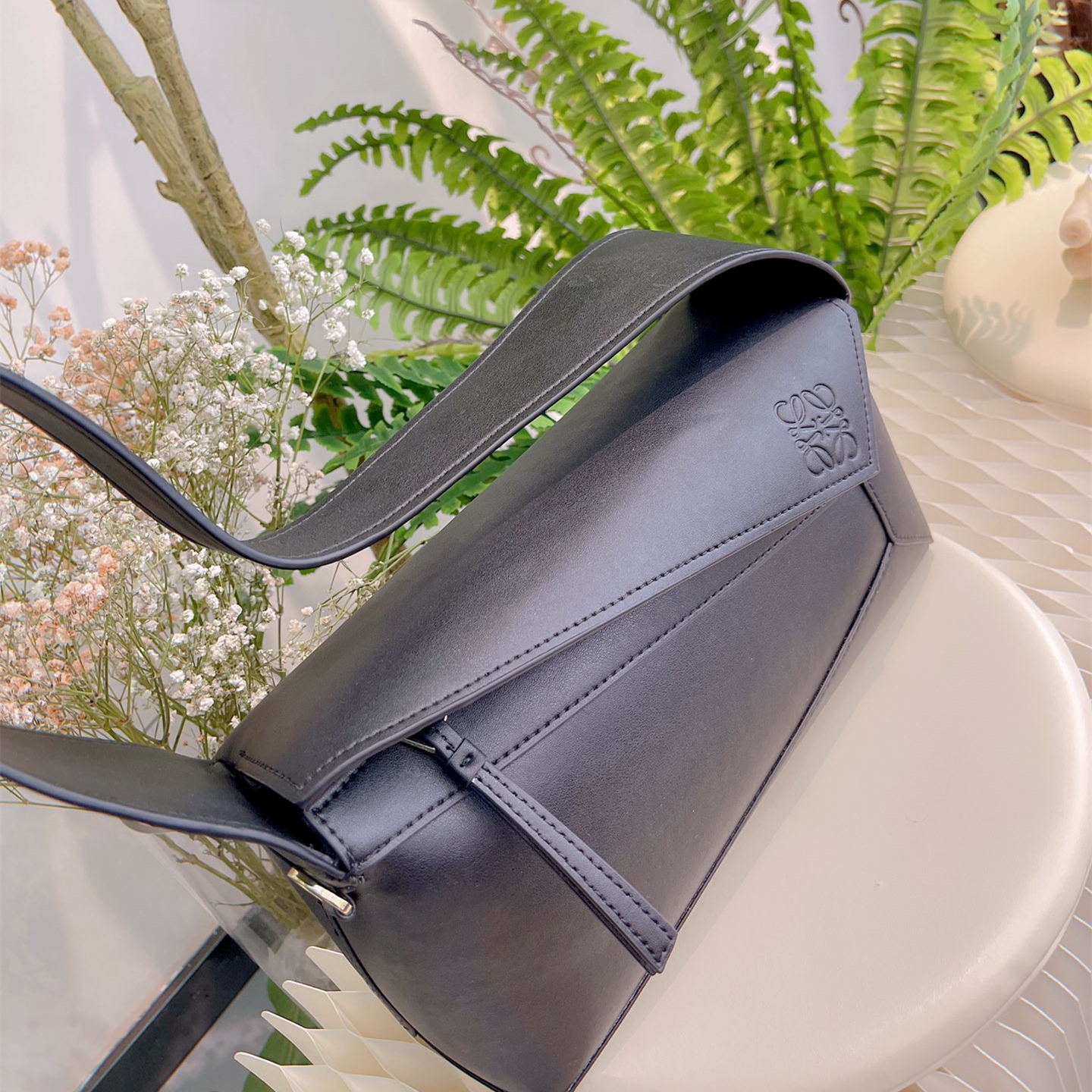 Puzzle Hobo Bag ,Size：29*12CM