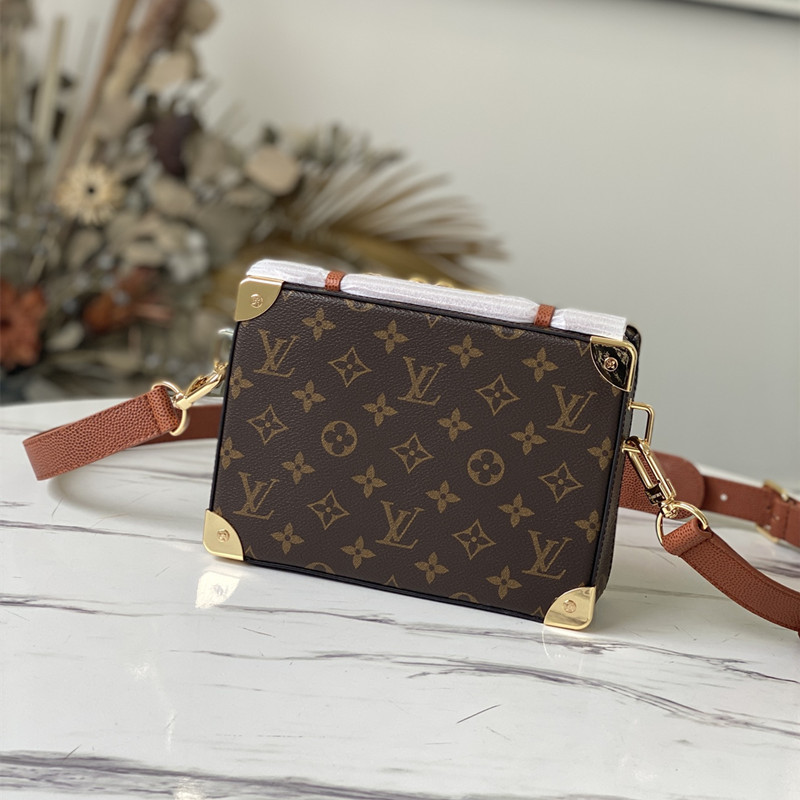 Men's Bags Lvxnba Handle Trunk Messenger Bag Size 21.5*15*7