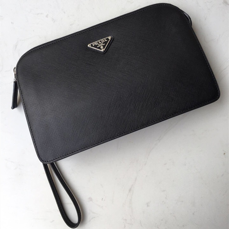 Men's Wallet Triangle Logo Handbag Size 26.5*17*5 cm