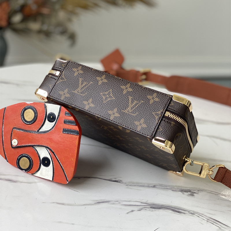 Men's Bags Lvxnba Handle Trunk Messenger Bag Size 21.5*15*7