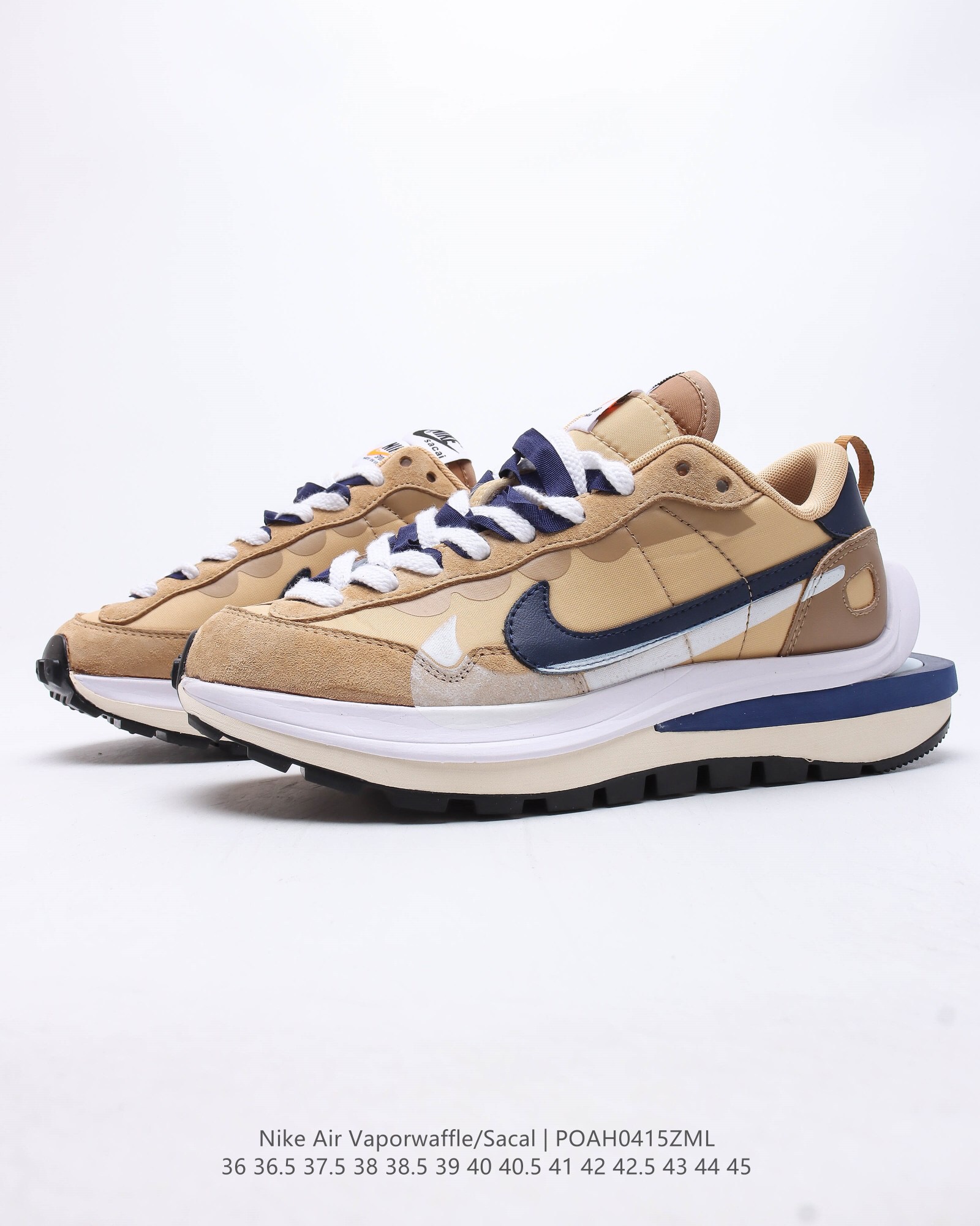 sacai x nike vaporwaffle casual shoes Size:EU36-EU45