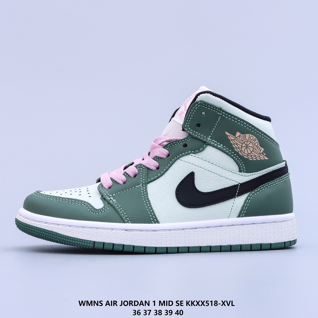 wmns air jordan 1 mid se arctic pink aj1 casual shoes Size：EU36-EU40