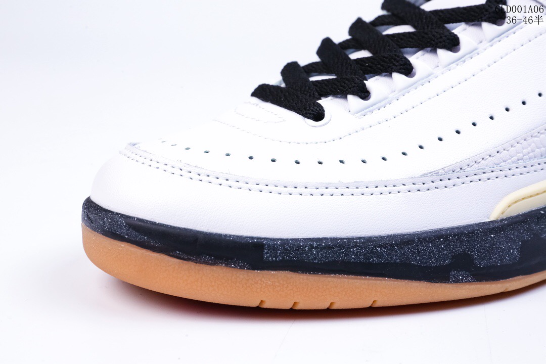 air jordan 2 low whitesail-red-grey aj2 casual shoes Size:EU36-EU46