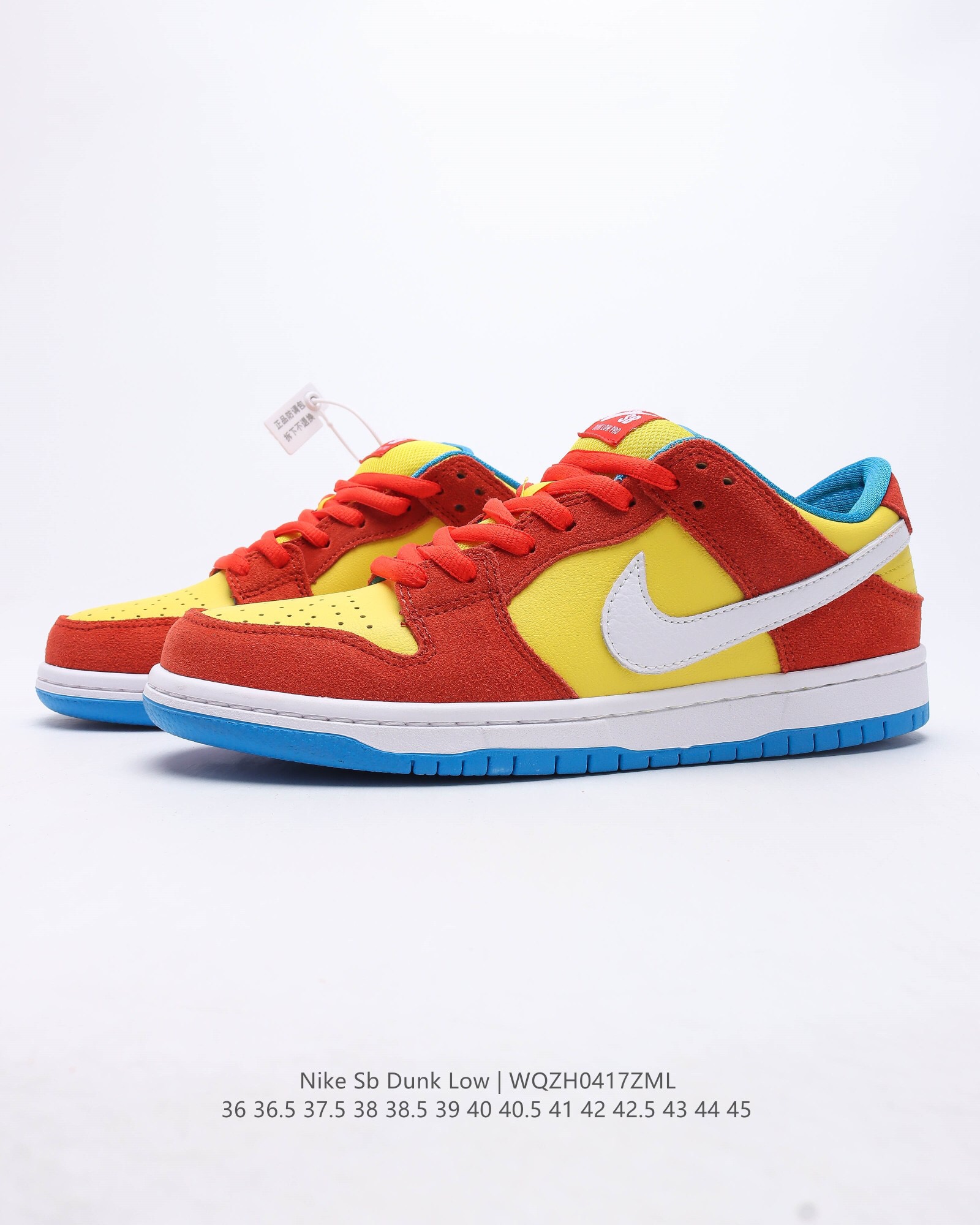 Sb dunk low bart simpson casual shoes Size：EU36-EU45