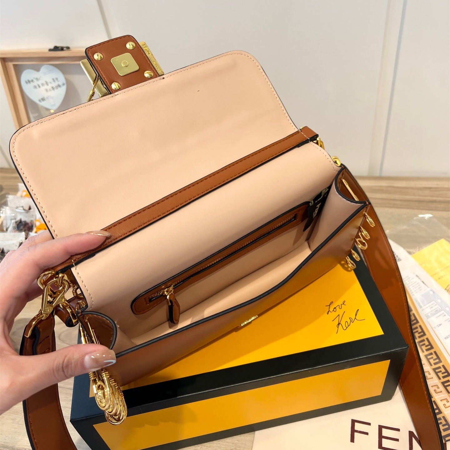 2022 New Brown Bag ,size:25*5*15cm