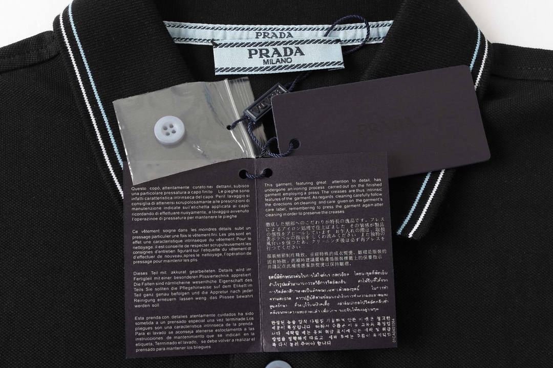 2022ss Men's Polo Black Shirt