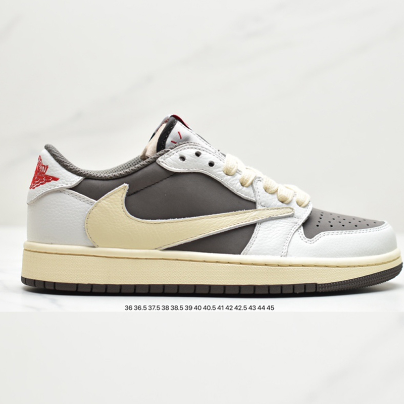 travis scott x air jordan aj1 low qx Sport casual shoes Size：EU36-EU45