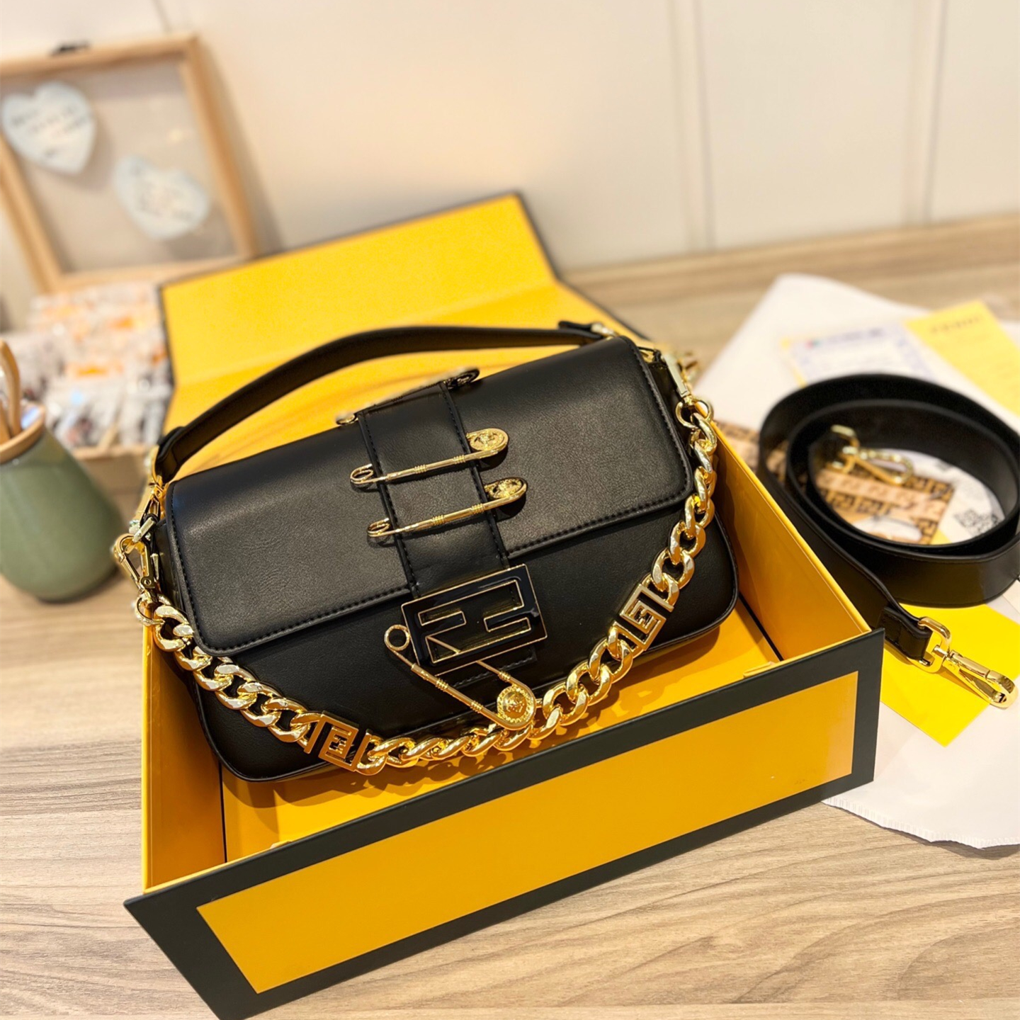 2022 New Black Bag ,size:25*5*15cm