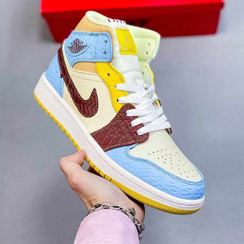 maison chateau x ai jordan 1 mid aj1 casual shoes Size：EU36-EU46