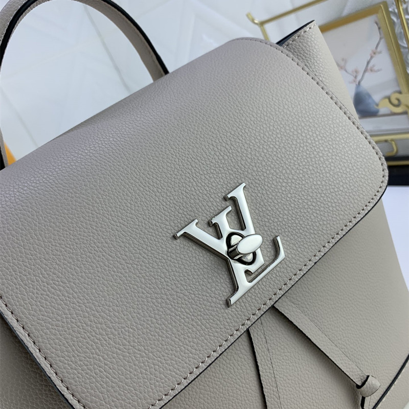 Lockme Shoulder Bag Ladies Fashion Backpack Schoolbag Grey Size 22 * 28 * 13 cm