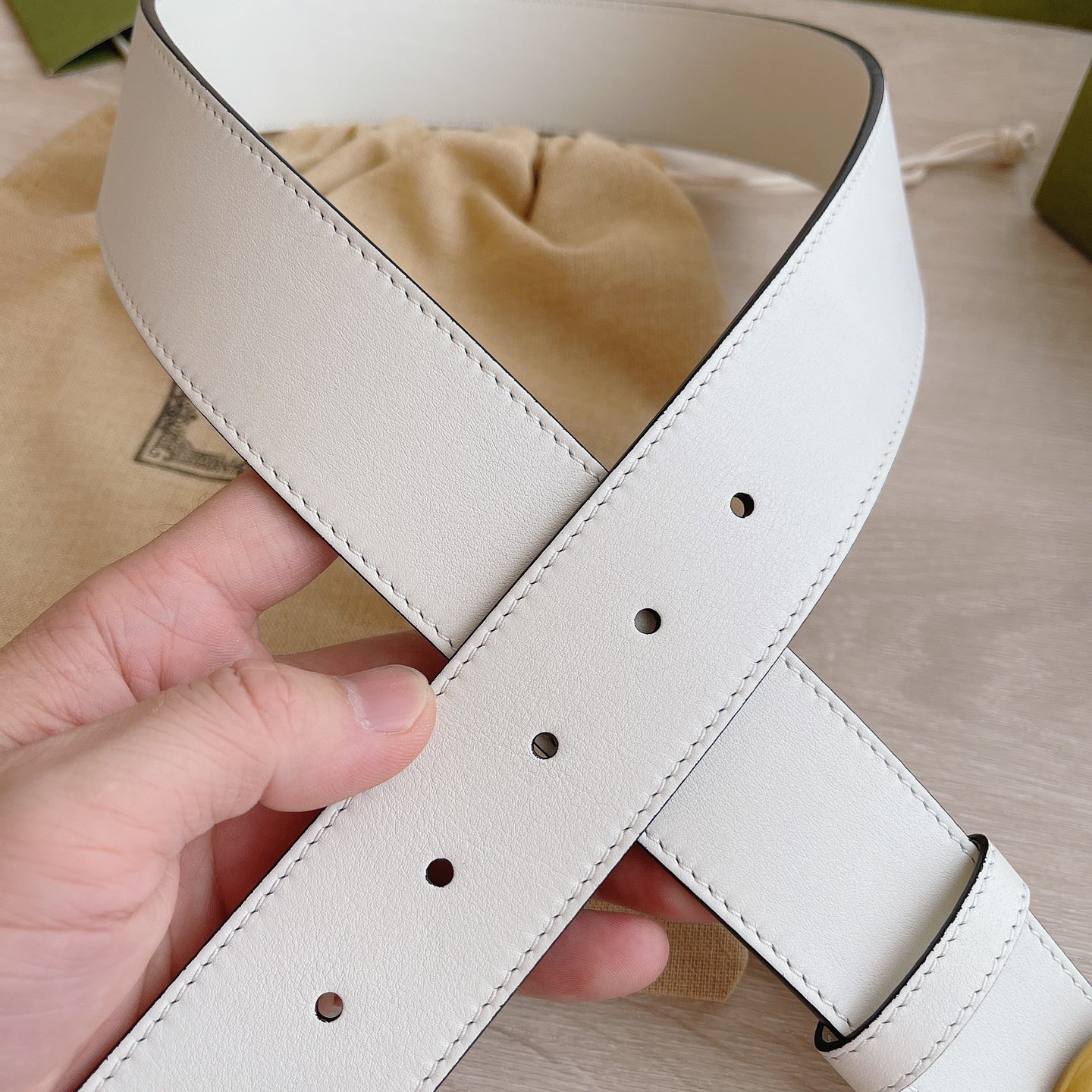Men's Women White Belts Width:3.2cm