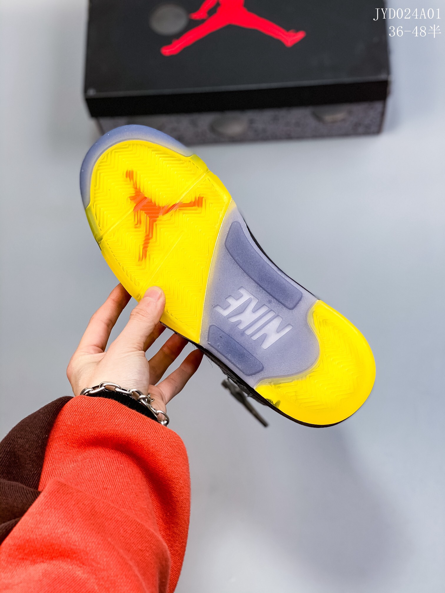 ow x aj5 blackmuslin-fire red casual shoes Size:EU36-EU48