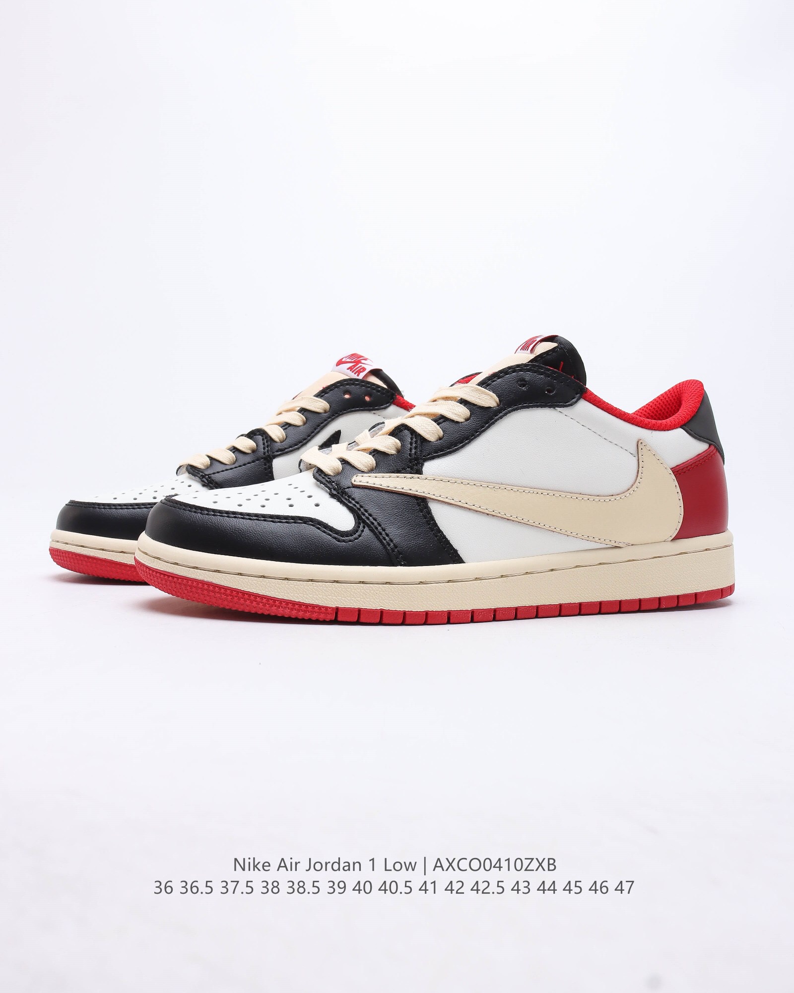 travis scott x air jordan aj1 low qxsport casual shoes Size：EU36-EU47