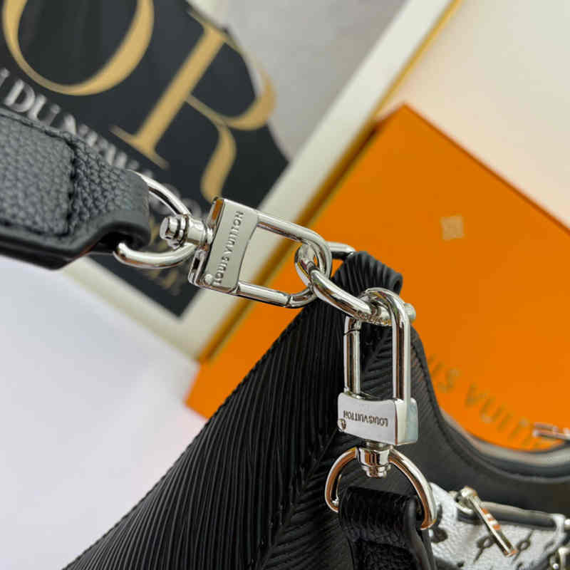 Marelle Handbag Black Marelle Detachable Canvas Zipper Bag