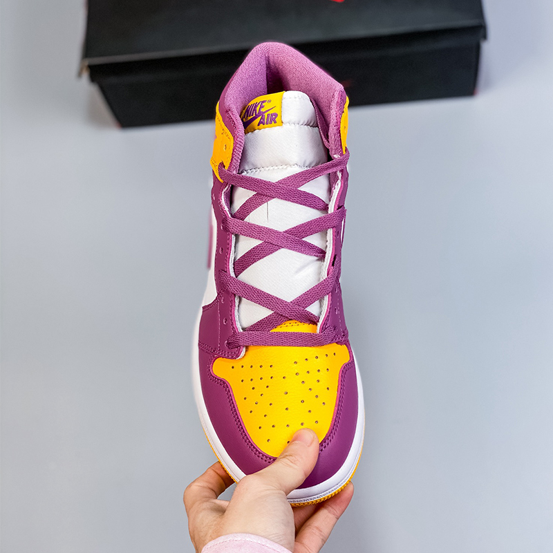 wmns air jordan 1 mid gs light smoke grey aj1 Sport casual shoes Size：EU36-EU46