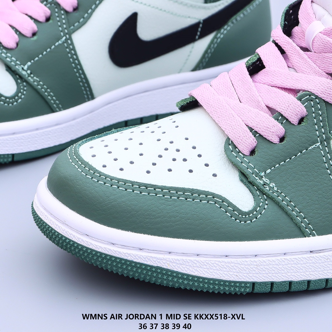 wmns air jordan 1 mid se arctic pink aj1 casual shoes Size:EU36-EU40