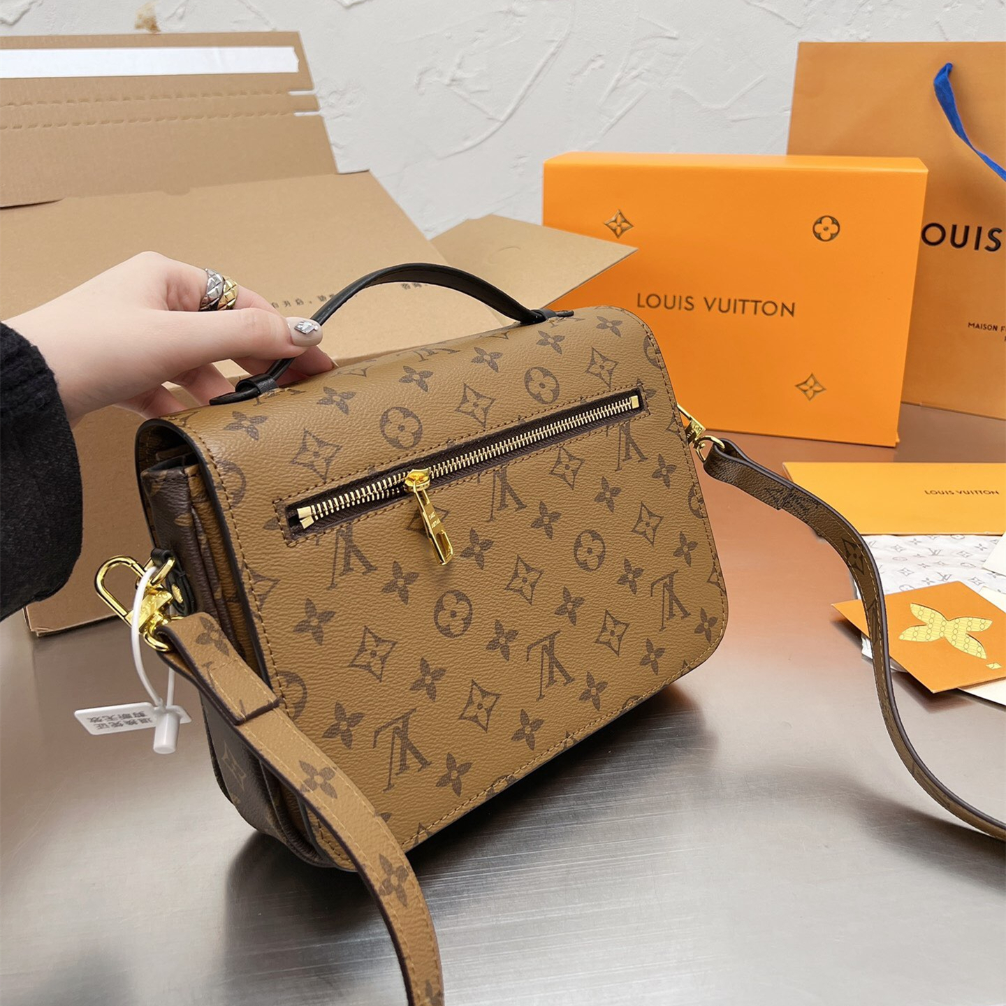 Monogram Reverse Pochette Bags Metis Bags