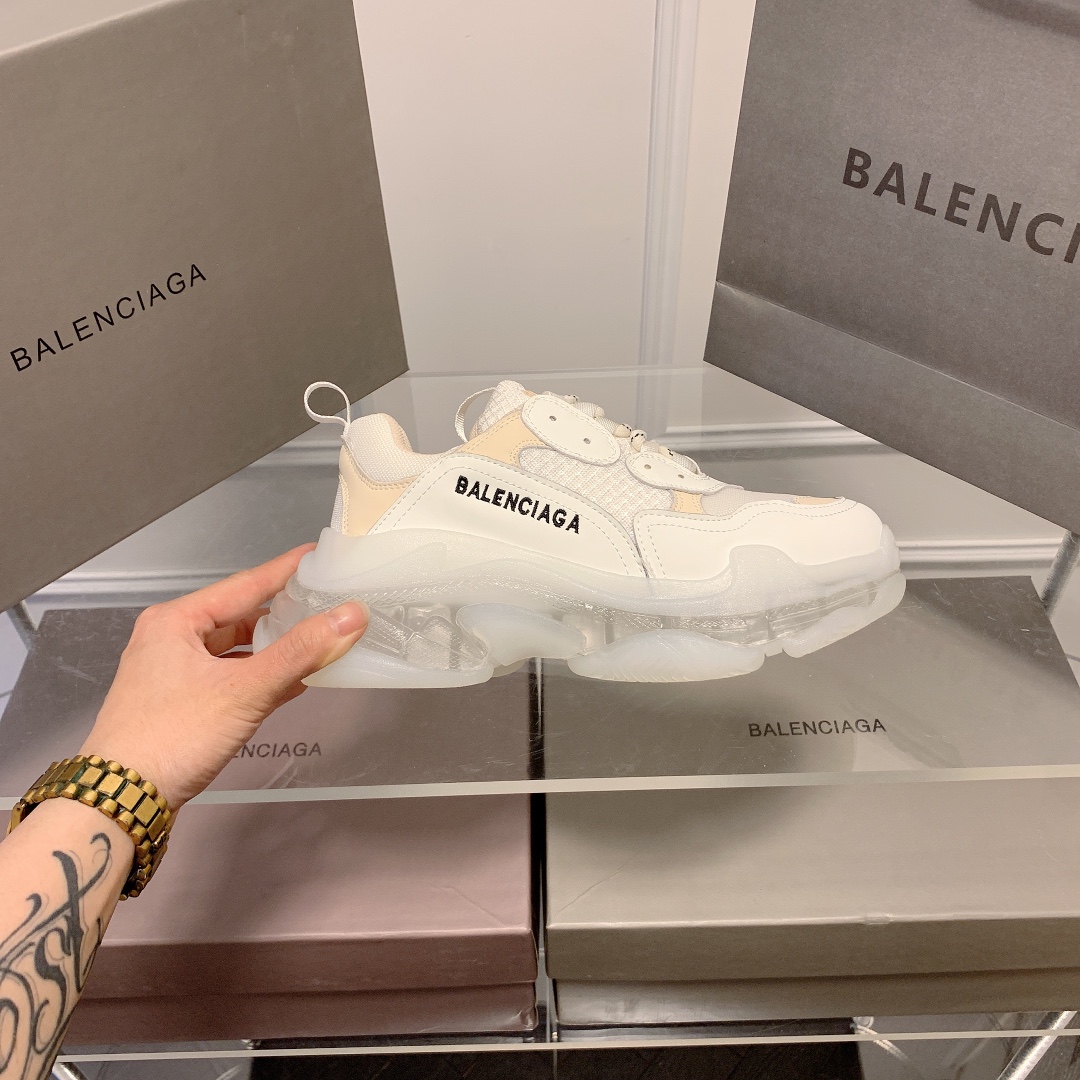 Triple S Clear Sole Women's Shoes Size:EU35-EU42