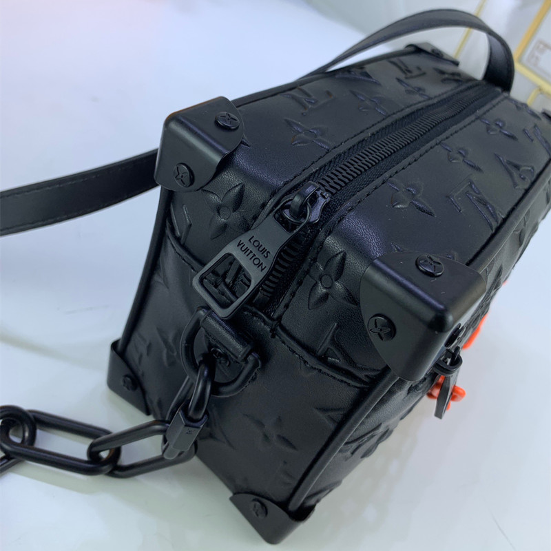 Mini Soft Trunk Bag Men's Black Bag Size 18.5*13*8 cm