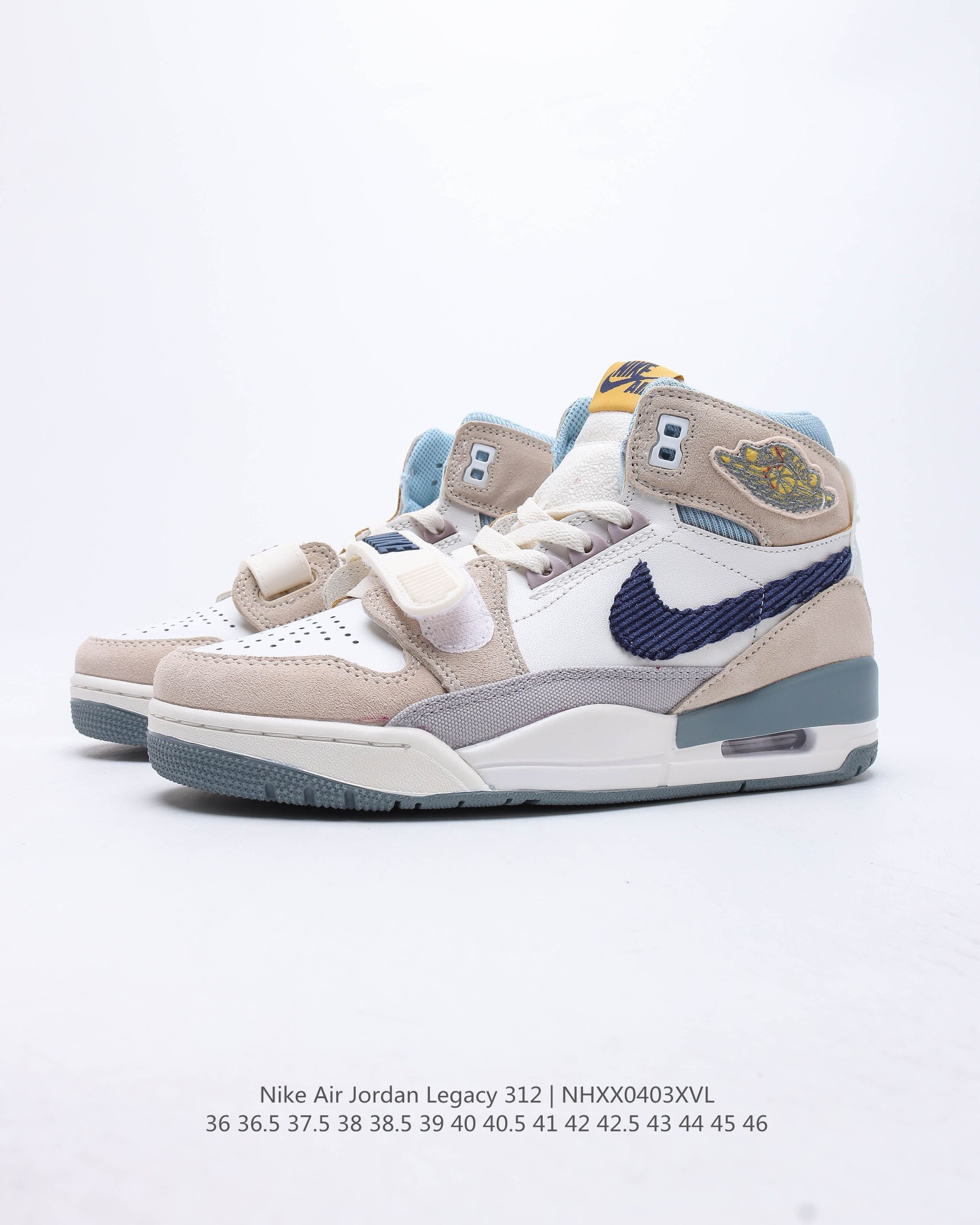 air jordan legacy 312 high summit whiteblue casual shoes Size：EU36-EU46