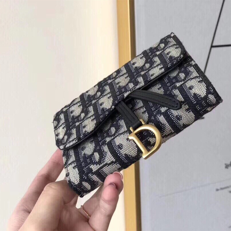 Women's Purse Cowhide Fabric Short Wallet Size 11 * 10 * 2cm